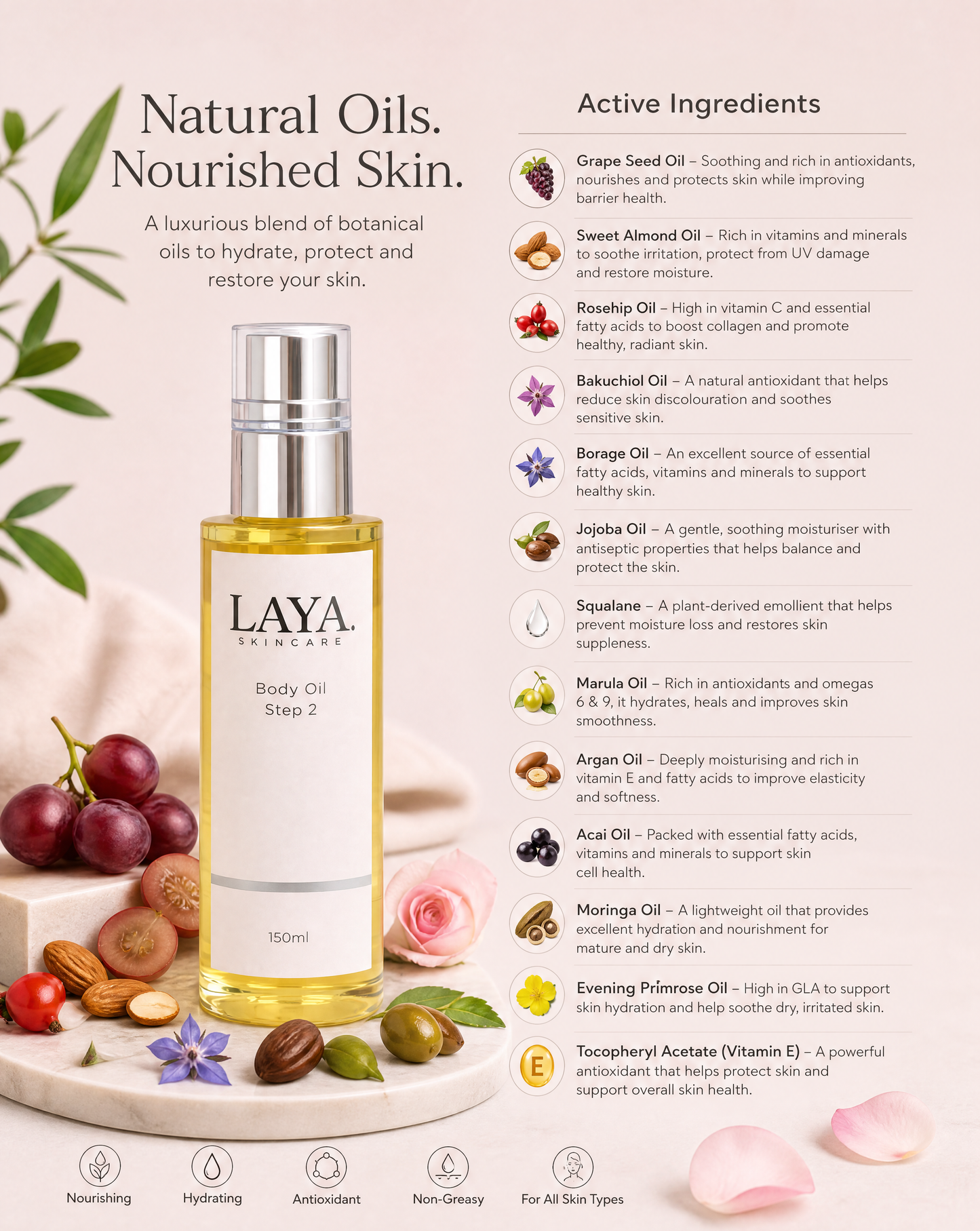 Body Oil with Bakuchiol & Nutrient-Rich Oils